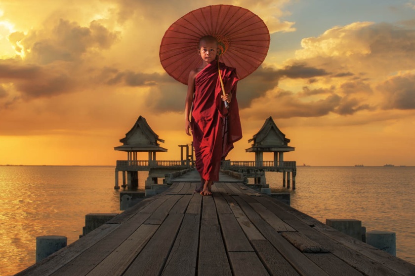 Monk in Laos